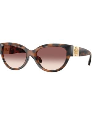 Versace Ve4524U 526420 Sunglasses Injected Cat Eye Normal Nuanced - Black