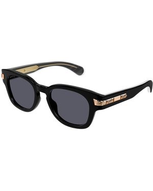 Gucci Gg1518S 001 Sunglasses Acetate Round - Black
