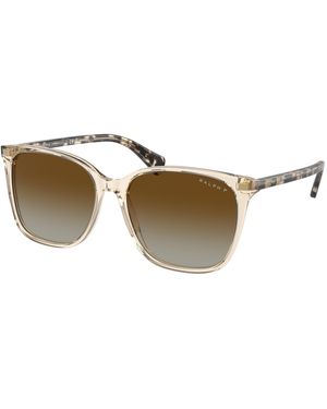 Ralph Lauren Ra5293 Vvcv 6072T5 Sunglasses Acetate Squared Polarized Shaded - Black