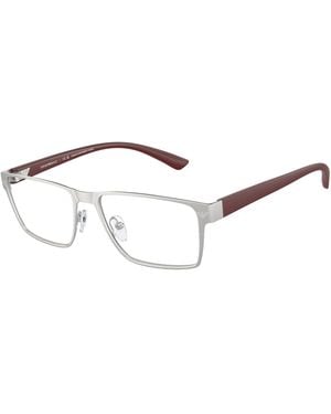 Emporio Armani Ea1157 3045 Optical Frames Metal Transparent Squared Normal - Black