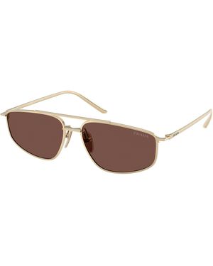 Prada Pr C51S Zvn80T Sunglasses Metal Pillow Normal - Black