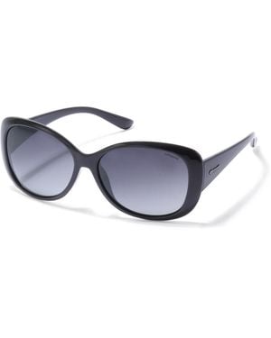 Polaroid P8317 Kih/Ix Sunglasses Plastic Squared Polarized Shaded - Black