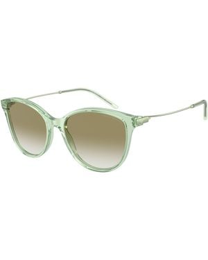 Emporio Armani Ea4220 61078E Sunglasses Acetate Cat Eye Normal Shaded - Black