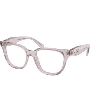 Prada Pr C11V 12W1O1 Optical Frames Acetate Transparent Butterfly Normal - Black