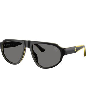 FERRARI SCUDERIA Fz6027U 759/81 Sunglasses Acetate Geometric Polarized - Black