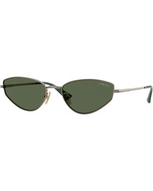 Vogue Eyewear Vo4339S 51389A Sunglasses Metal Cat Eye Polarized - Green
