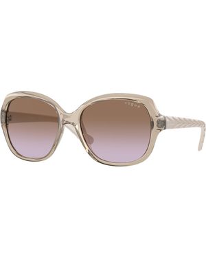 Vogue Eyewear Vo2871S 299068 Sunglasses Injected Squared Normal Shaded - Black