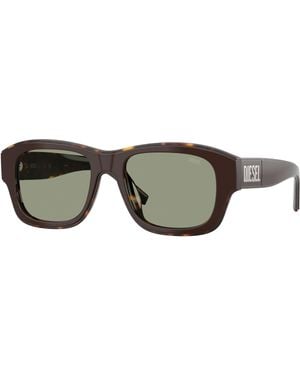 DIESEL Dl2020U 2069/2 Sunglasses Acetate Squared Normal - Black