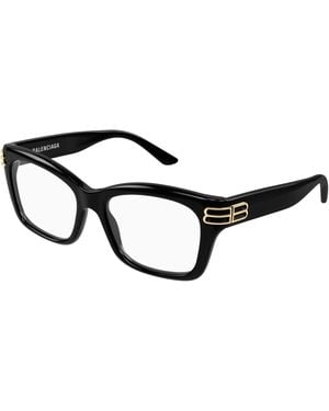 Balenciaga Bb0472O 001 Optical Frames Acetate Transparent Squared - Black