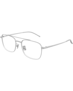 Bottega Veneta Bv1425Oa 002 Optical Frames Titanium Transparent Squared - Black