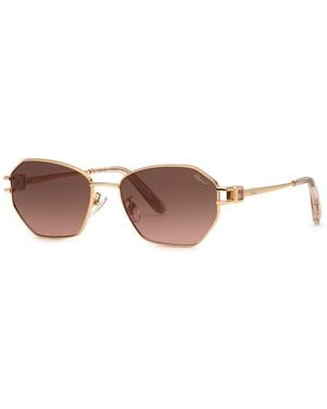 Chopard Schm50S 8Fck Sunglasses Metal Geometric Anti-Glare Nuanced - Black