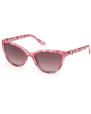 Guess Gu00189 74F Sunglasses Injected Cat Eye Normal - Pink