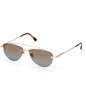 Tom Ford Ft1356 Astor-02 30F Sunglasses Metal Pilot Normal - Black