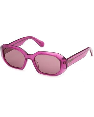 MAX&Co. Mo0152 75Y Sunglasses Acetate Geometric Normal - Pink