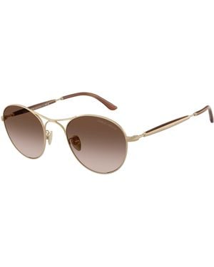Giorgio Armani Ar6177 300213 Sunglasses Steel Round Normal Shaded - Black