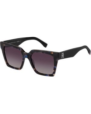 Tommy Hilfiger Th 2100/S Jbw/3X Sunglasses Acetate Bordeaux Squared Shaded - Black