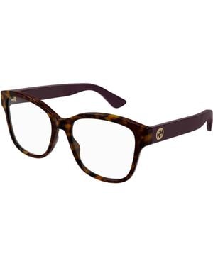 Gucci Gg1340O 008 Optical Frames Injected Transparent Squared - Black