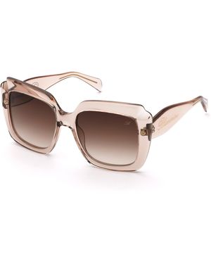 Blumarine Sbm889 913 Sunglasses Acetate Squared Normal Nuanced - Black