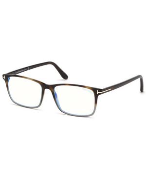 Tom Ford Ft5584-B 056 Optical Frames Acetate Geometric Normal - Black