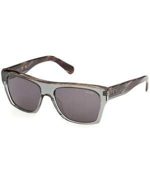 Guess Gu00368 96A Sunglasses Acetate Smoke Squared Normal - Grey