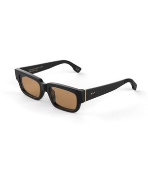Retrosuperfuture Ogn Roma Refined Sunglasses Acetate Squared Normal - Black