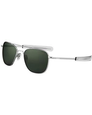 Randolph Engineering Af126 Bright Chrome Outlet Sunglasses Metal Squared Normal - Green