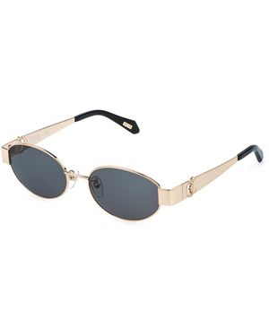 Just Cavalli Sjc152 08Fc Sunglasses Metal Smoke Geometric Normal - Black