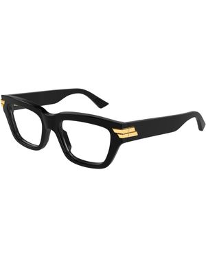 Bottega Veneta Bv1190O 007 Optical Frames Acetate Transparent Squared - Black