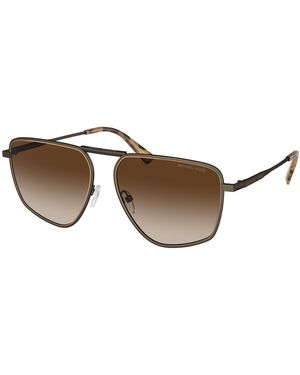 Michael Kors Mk1153 Silverton 100113 Sunglasses Metal Pilot Normal Shaded - Black