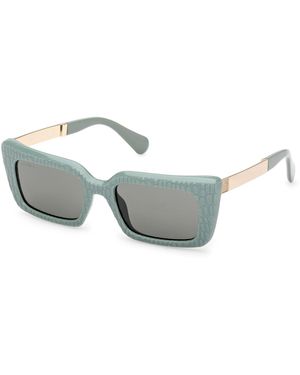 MAX&Co. Mo0143 93N Sunglasses Injected Squared Normal - Green