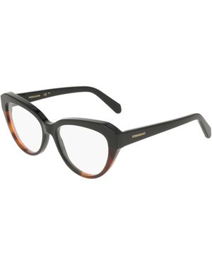Ferragamo Sf3046 006 Optical Frames Acetate Cat Eye Normal - Black
