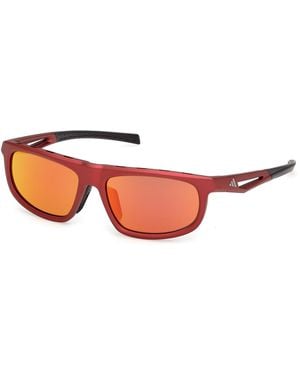 adidas Originals Sp0126 Dromeas 67L Sunglasses Injected Roviex Geometric Normal - Red
