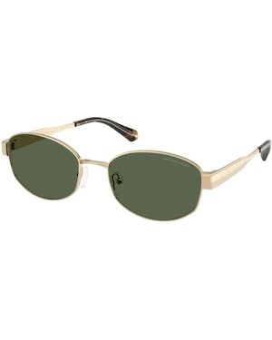 Michael Kors Mk1161 Monte Carlo 10149A Sunglasses Metal Round Polarized - Green