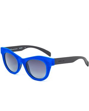 Italia Independent 0096V 022.000 Outlet Sunglasses Plastic Cat Eye Shaded - Blue