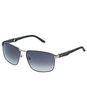 Fila Sfia08 08M6 Sunglasses Metal Smoke Squared Normal Nuanced - Black