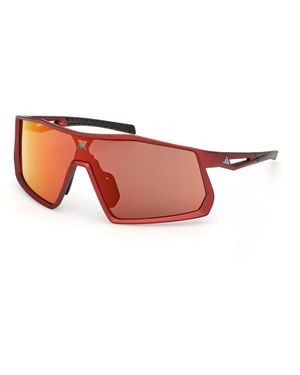 adidas Originals Sp0123 Kentro 67L Sunglasses Injected Roviex Mask Normal - Red