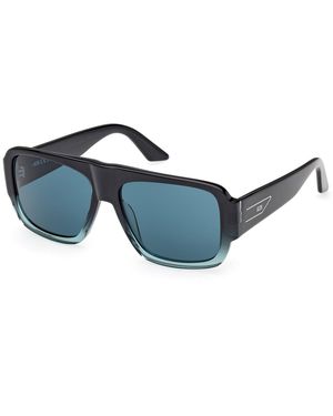 Gcds Gd0069 89N Sunglasses Acetate Squared Normal - Blue