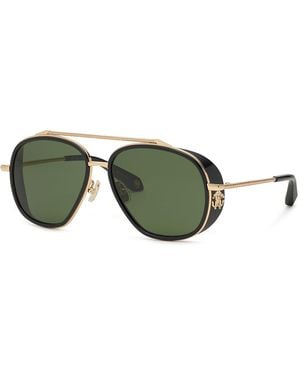 Roberto Cavalli Src008M 300 Sunglasses Metal Squared Normal - Green