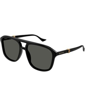 Gucci Gg1494S 001 Sunglasses Acetate Pilot - Black