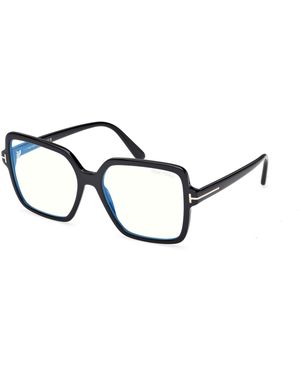 Tom Ford Ft6063-B 001 Optical Frames Acetate Squared Normal - Black