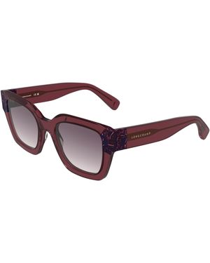 Longchamp Lo771S 615 Sunglasses Acetate Squared Normal - Black