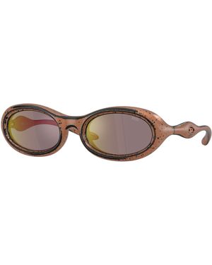 DIESEL Dl3011U 20114Z Sunglasses Injected Round Mirrored - Black