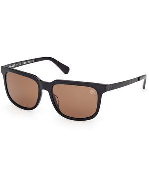 Timberland Tb00064 01H Sunglasses Acetate Squared Polarized - Black