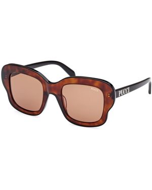 PUCCI Ep0220 56E Sunglasses Acetate Squared Normal - Black