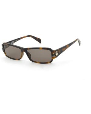 Blumarine Sbm906 779 Sunglasses Acetate Squared Normal - Black