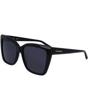 Ferragamo Sf1102S 001 Sunglasses Acetate Squared Normal Normal - Black