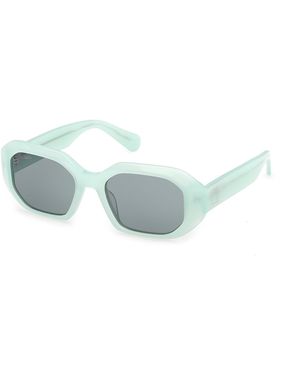 MAX&Co. Mo0152 93N Sunglasses Acetate Geometric Normal - Blue