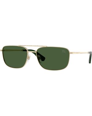 Burberry Be3170 110971 Sunglasses Metal Pilot Normal - Green