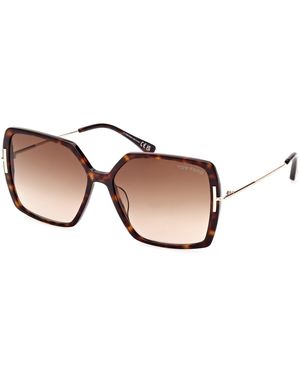 Tom Ford Ft1039 Joanna 52F Sunglasses Acetate Butterfly Normal Shaded - Black