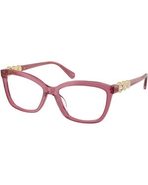 Swarovski Sk2072U 1107 Optical Frames Acetate Transparent Pillow Normal - Black